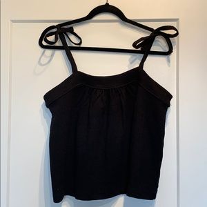 NWT MADEWELL Crosshatch Tie-Strap Top